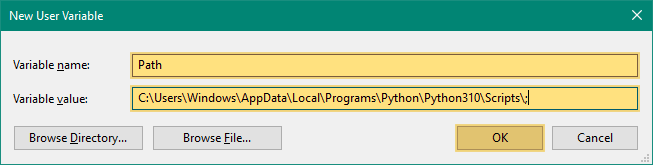 Python New User Variable