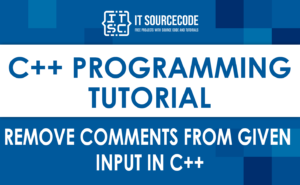 Remove Comments From Given Input In C++