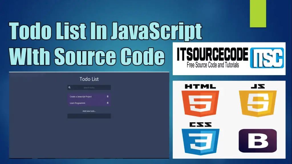 Todo List In JavaScript With Source Code