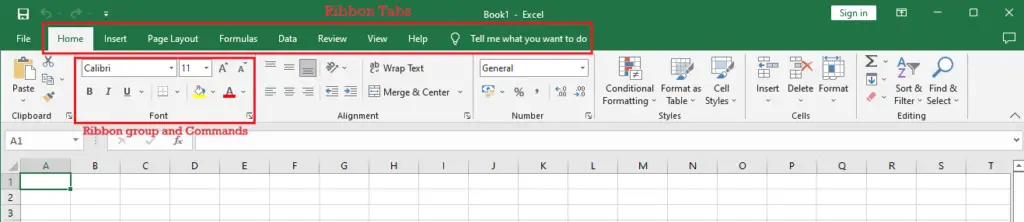 Excel Ribbon Overview