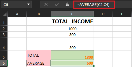 EXCEL AVERAGE FUNCTION