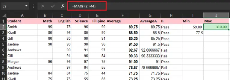 How To Use Max Function In Excel With Examples and Tricks