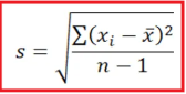 Formula of the Standard Deviation Based on the Sample