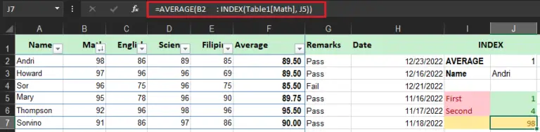 Excel Index Function Example, Formula, How to Use