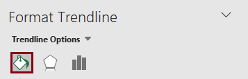 how to format trend line in excel