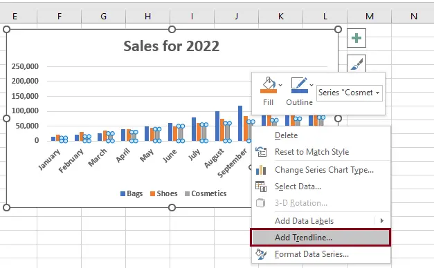 add a multiple trendline