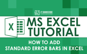 How To Add Standard Error Bars In Excel Charts
