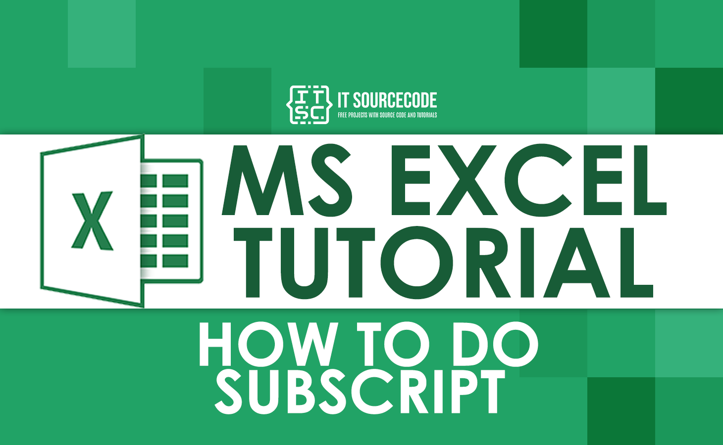 How to add subscript in excel