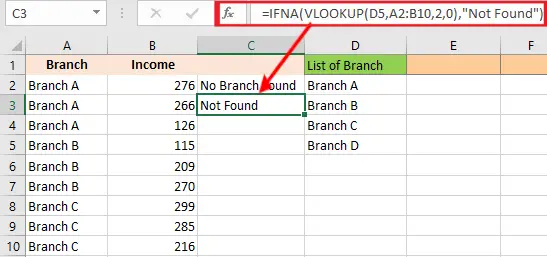 IFNA AND VLOOKUP Function Fixed #N/A error