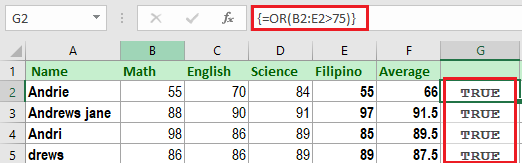 Or Function using Array form