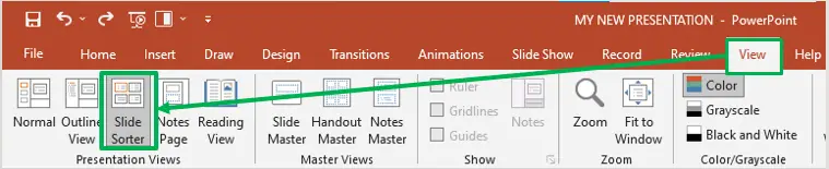 Powerpoint View Tab