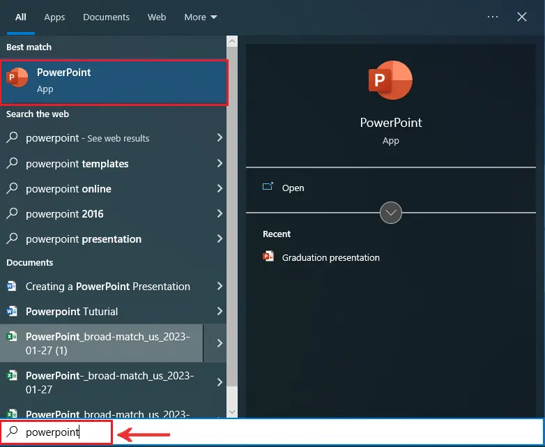 Search Powerpoint