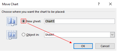 Select new sheet, then click OK