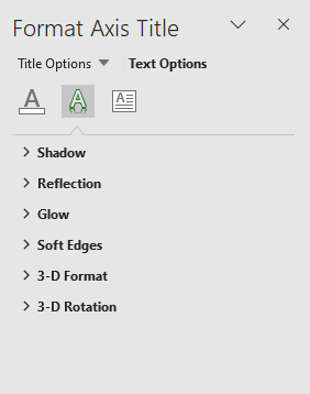 Text Effects - how to add axis titles in excel