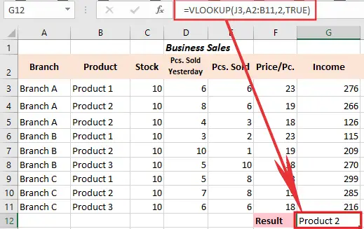 Vlookup without name error
