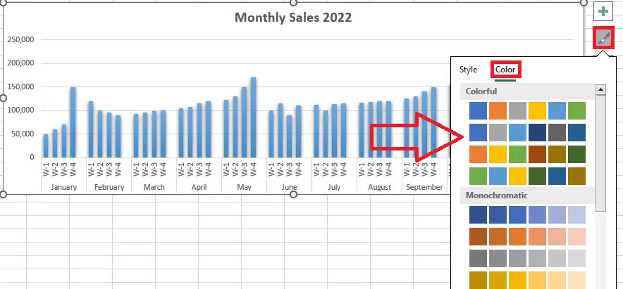 editing clustered charts