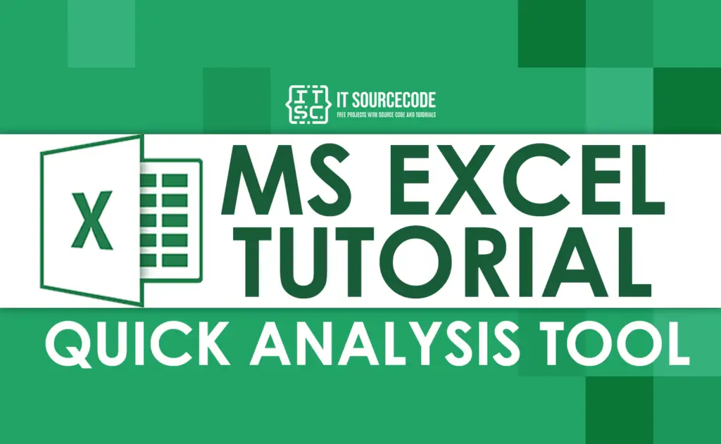 Quick Analysis Tool In Excel How To Use And Where To Find