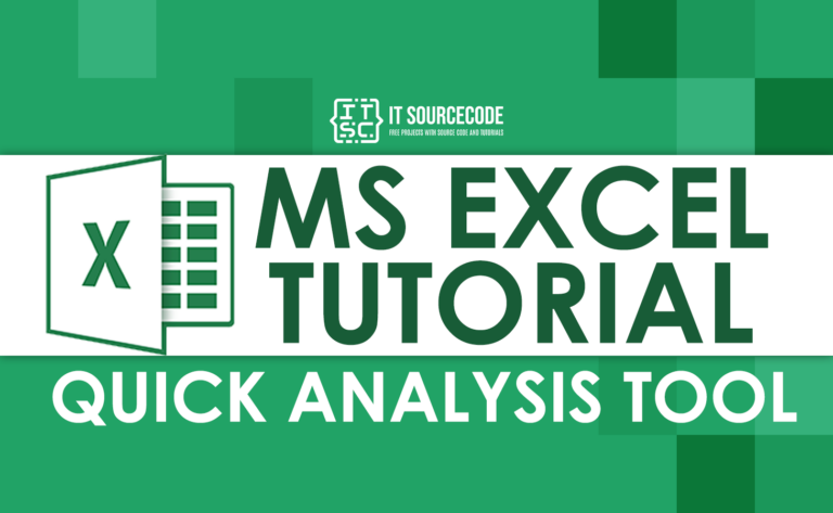 excel quick analysis tool