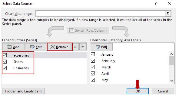 remove data series in excel