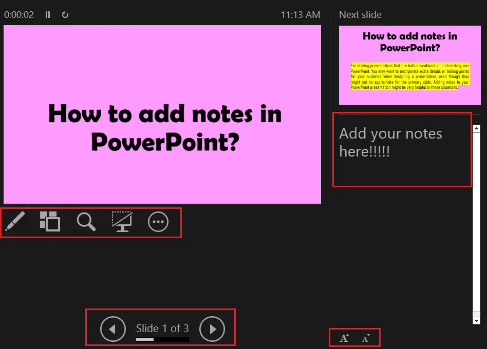how to view speaker notes on another screen