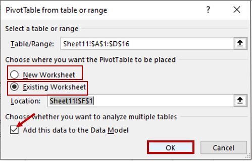 Select "From Pivot Table/Range."