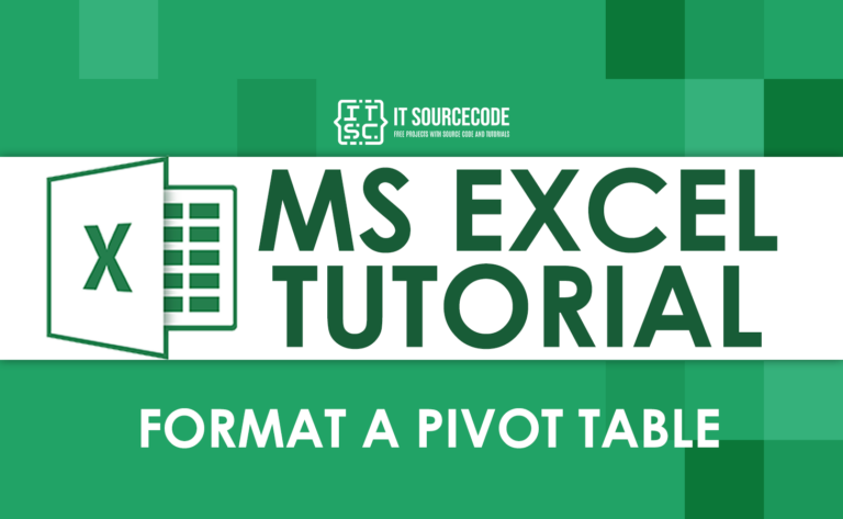 Format A Pivot Table