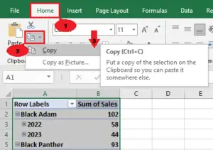 How to Copy a Pivot Table in Excel Smoothly
