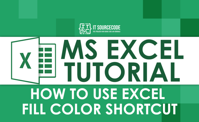 How To Use Excel Fill Color Shortcut: A Quick And Easy Guide