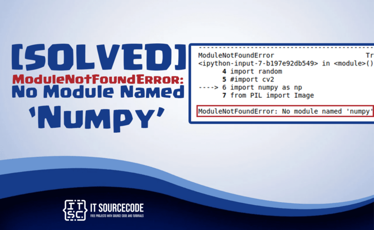 ModuleNotFoundError - No module named Numpy