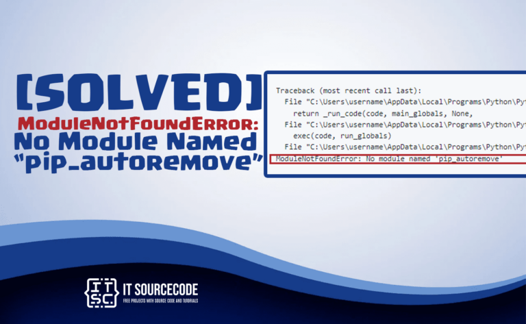 ModuleNotFoundError - No module named pip_autoremove