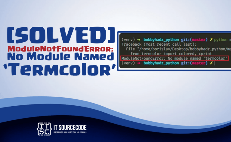 ModuleNotFoundError - No module named termcolor