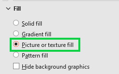 Picture or Texture Fill