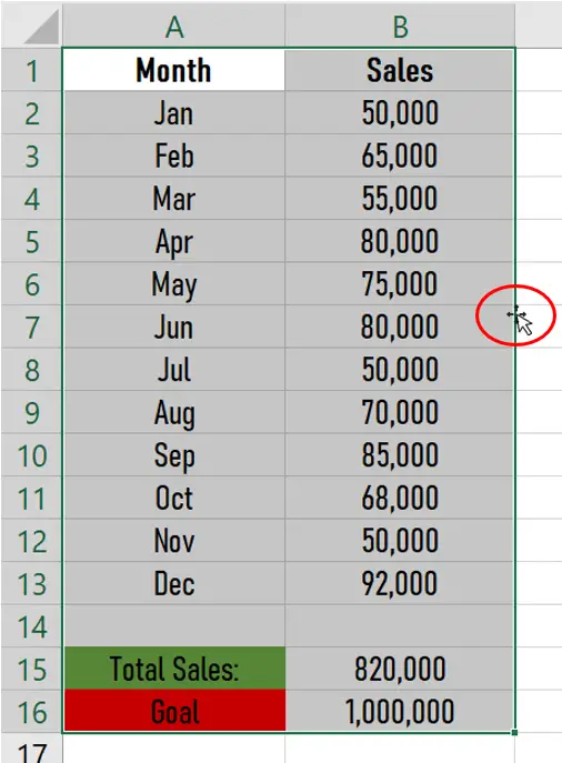 Put cursor at selection's edge - Shortcut To Cut Cell Value In Excel: Correct Keyboard Shortcut