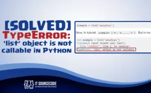 [SOLVED] TypeError: 'list' object is not callable in Python