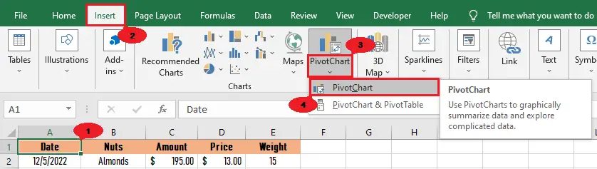 Select Pivot Chart - How To Create A Chart From A Pivot Table In Excel