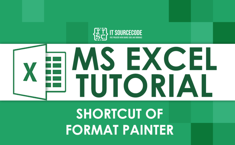 Shortcut Of Format Painter In Excel: Keyboard Shortcut