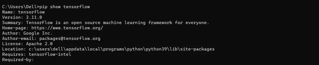 Modulenotfounderror: no module named 'tensorflow.python' module is installed