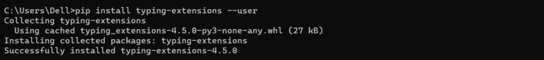Modulenotfounderror: no module named typing_extensions [Solved]