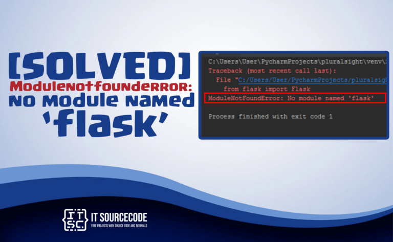 modulenotfounderror no module named flask