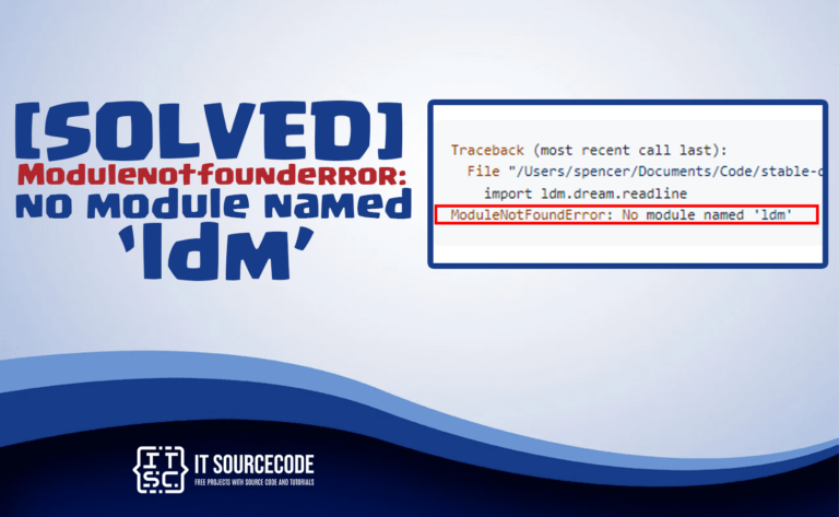 modulenotfounderror no module named ldm
