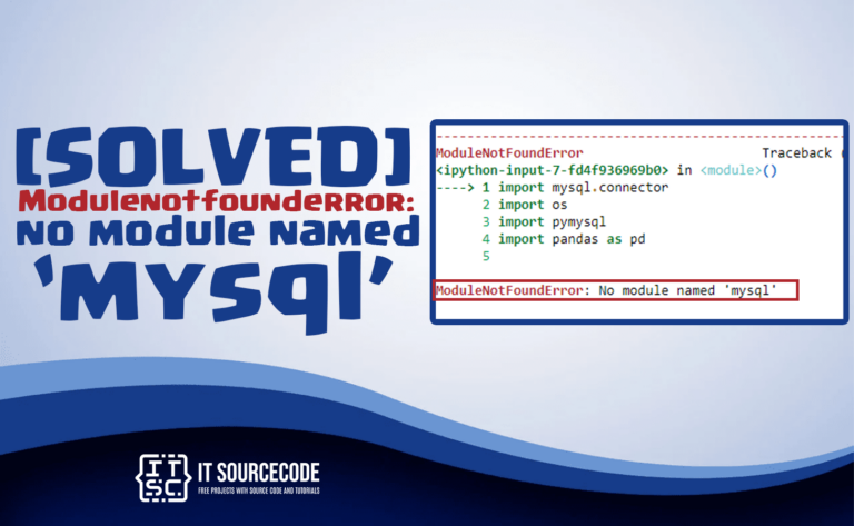modulenotfounderror no module named mysql
