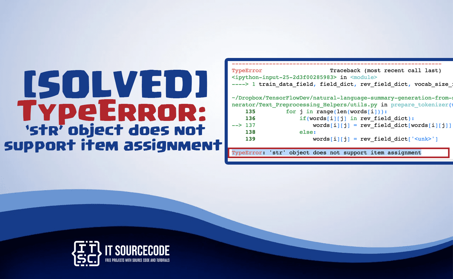 Solved] Typeerror: 'Str' Object Does Not Support Item Assignment