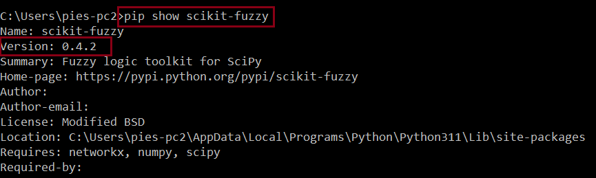 Check skfuzzy module version