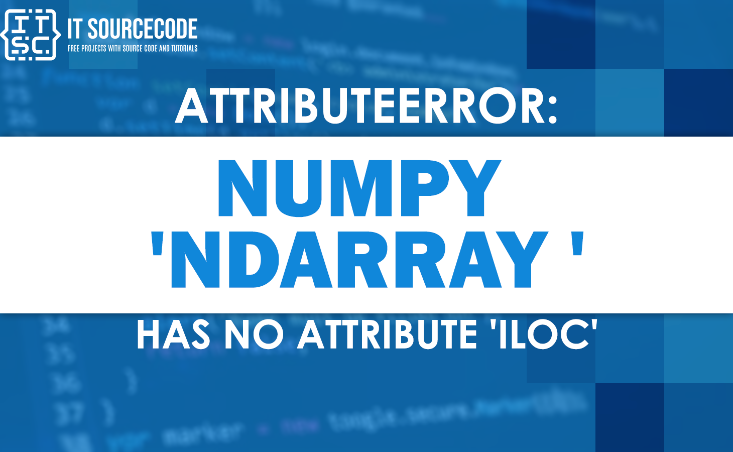 attributeerror numpy ndarray object has no attribute iloc