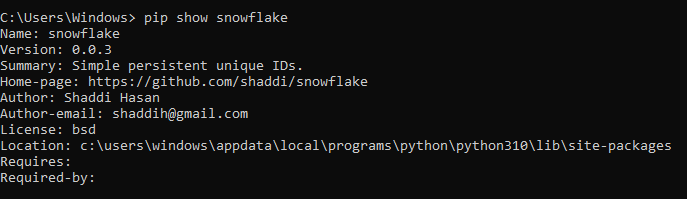 checked snowflake package