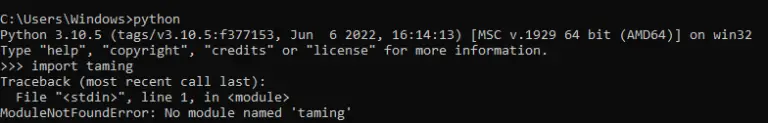 Modulenotfounderror: no module named taming [Fixed]