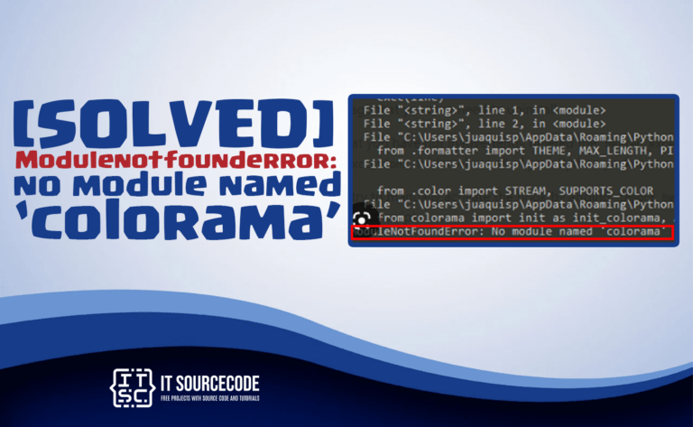 Modulenotfounderror: no module named colorama [SOLVED]