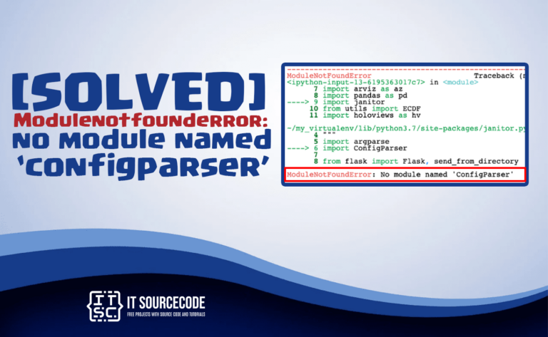 modulenotfounderror no module named 'configparser'