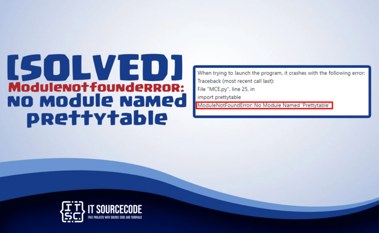 modulenotfounderror no module named prettytable