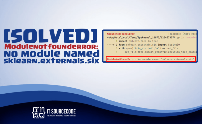 modulenotfounderror no module named sklearn.externals.six